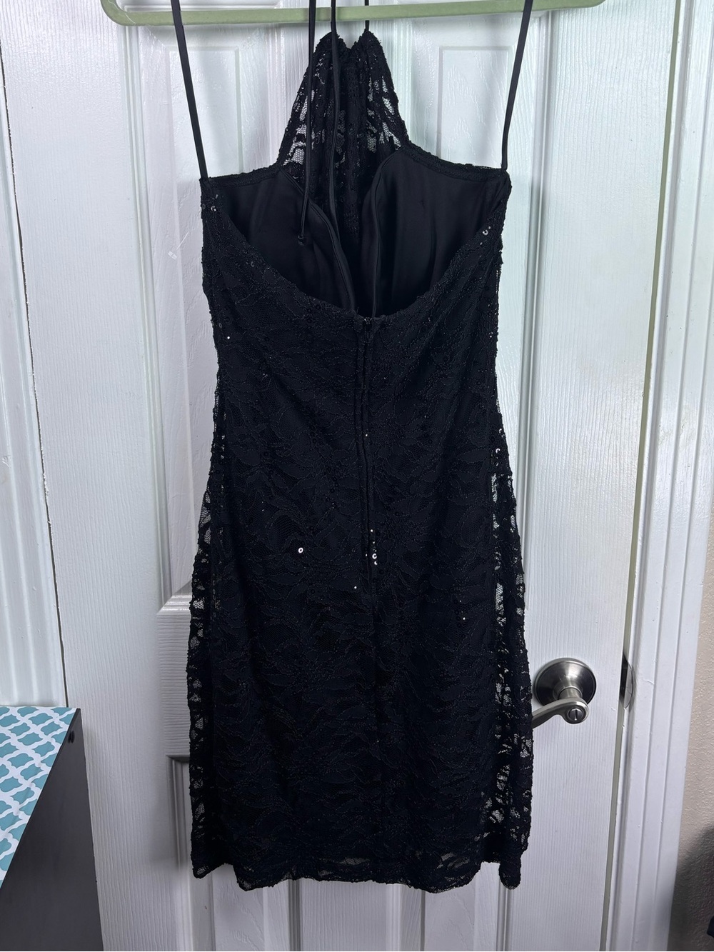 Fredericks of Hollywood Black Lace Halter Neck Dress XL - Picture 15 of 15